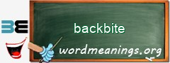 WordMeaning blackboard for backbite